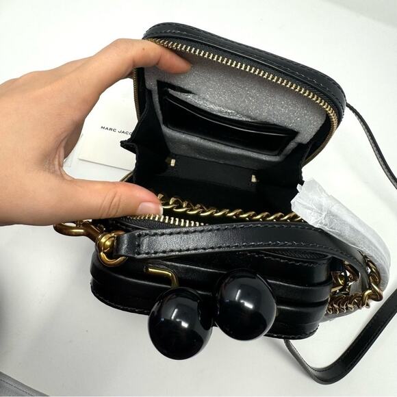 Marc Jacobs Rare Black Vanity Leather Crossbody Bag NWT - Picture 6 of 10